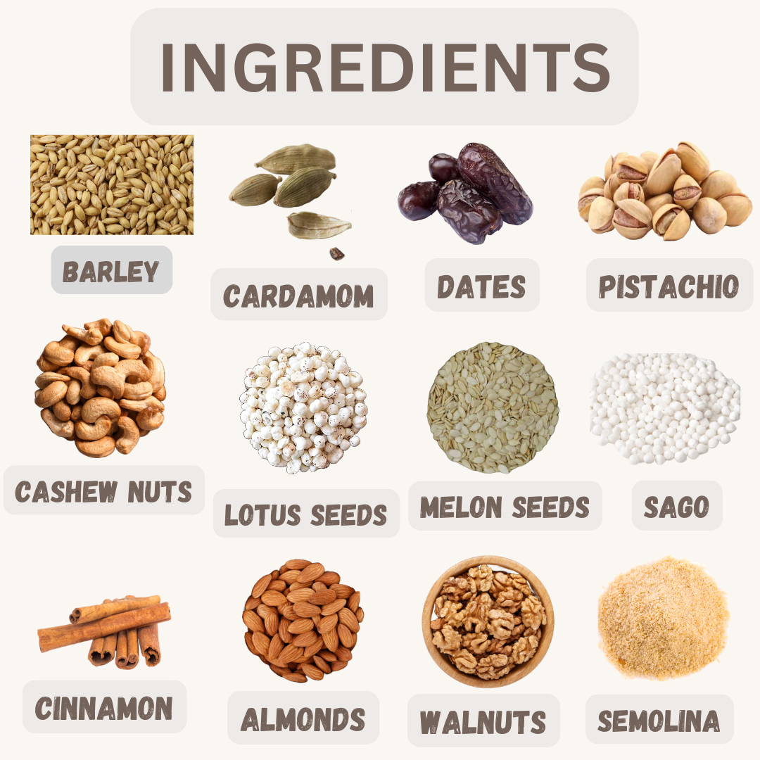 DRY FRUIT TALBINA.  تلبینہ